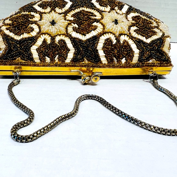 Vintage Unique Frame Bag Antique 30s 40s 50s inspired - Picture 13 of 15